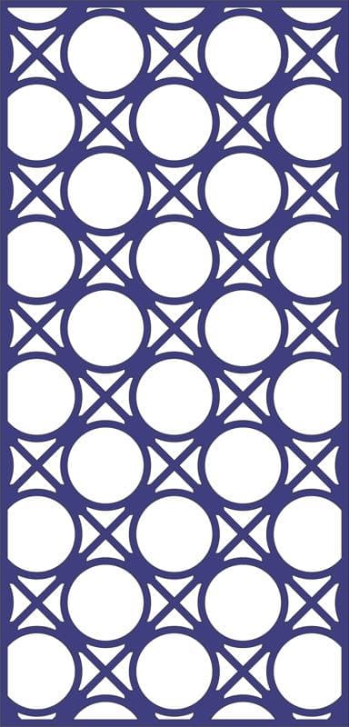 Geometric Circle Lattice Decorative Panel DXF Vector File