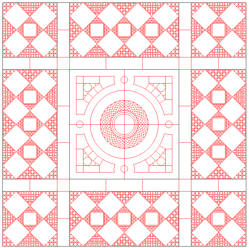 Geometric Decorative Panel Vector for Laser Cutting DXF DWG