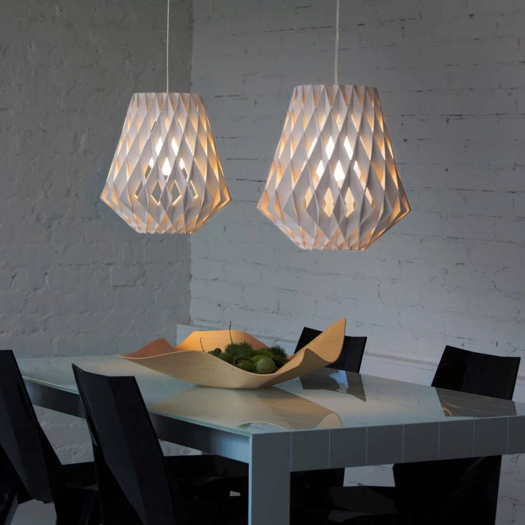 Geometric Diamond Pendant Lamp Laser Cut Vector File