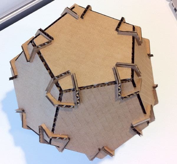 Geometric Dodecahedron 3D Puzzle Laser Cut File (SVG)