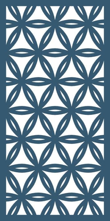 Geometric Flower of Life Laser Cut Panel Vector DXF