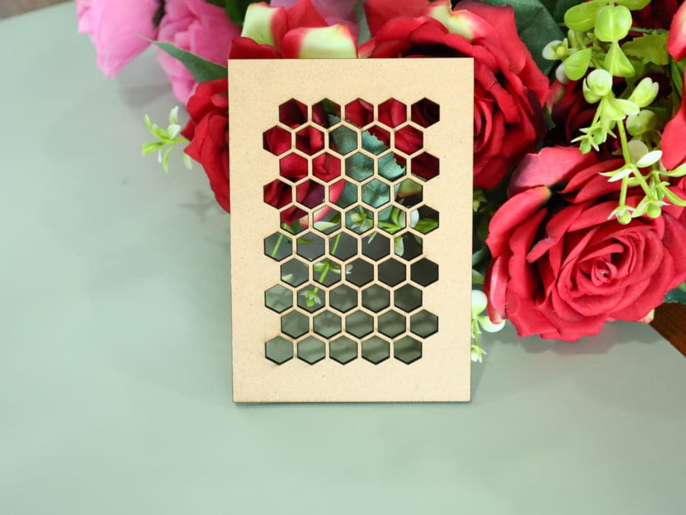 Geometric Honeycomb Pattern Laser Cut Vector File