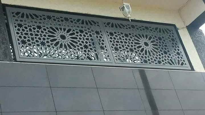 Geometric Islamic Star Pattern Panel DXF for CNC Laser Cutting
