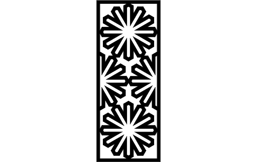 Geometric Islamic Star Pattern Vector DXF for Laser Cutting