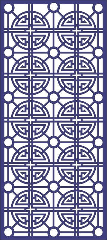 Geometric Lattice Ornamental Panel Vector DXF File