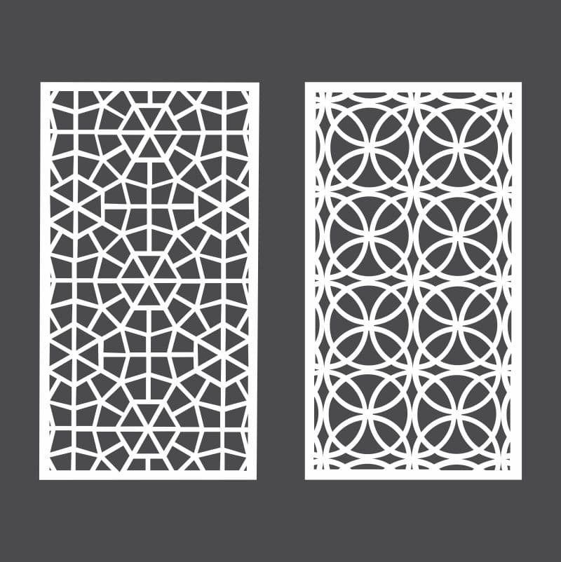 Geometric Lattice Panels for Laser Cutting Free Vector File