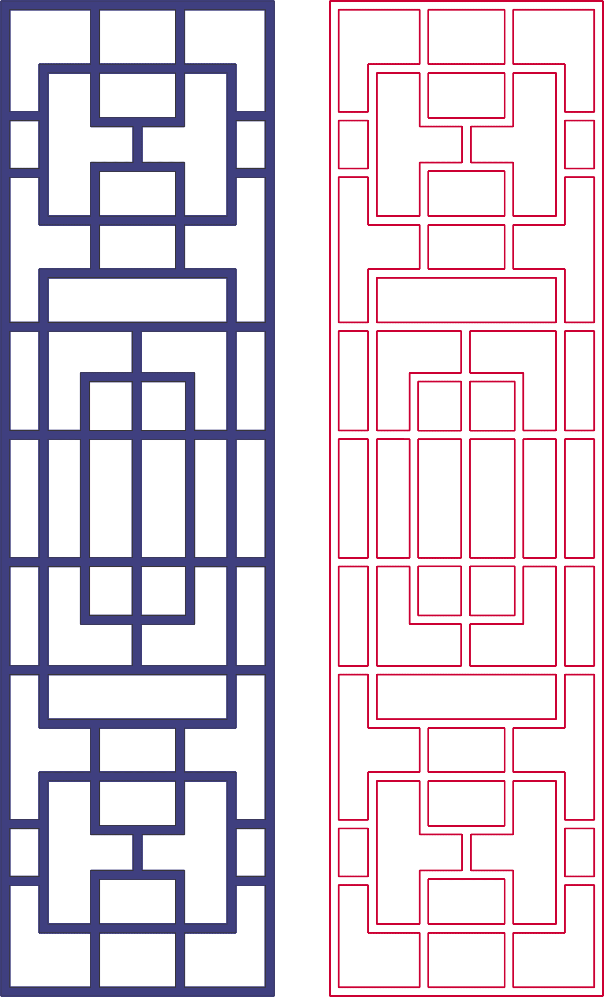 Geometric Lattice Screen Panel Vector - DXF File