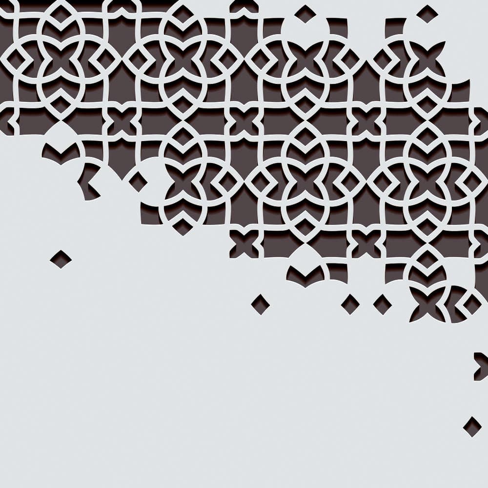 Geometric Lattice Screen Panel Vector Pattern DXF File