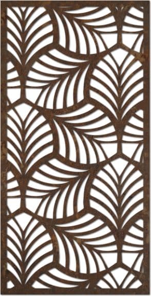Geometric Leaf Pattern Decorative Panel Vector DXF File