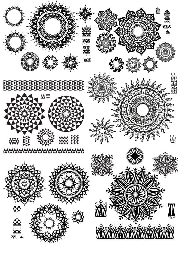Geometric Mandala and Pattern Vector Collection for Laser Cutting