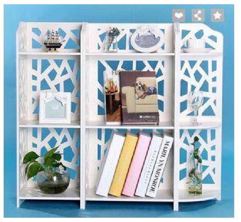 Geometric Pattern Bookshelf Storage Rack Laser Cut Vector File