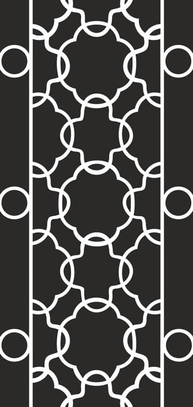 Geometric Quatrefoil Jali Panel Laser Cut Vector File
