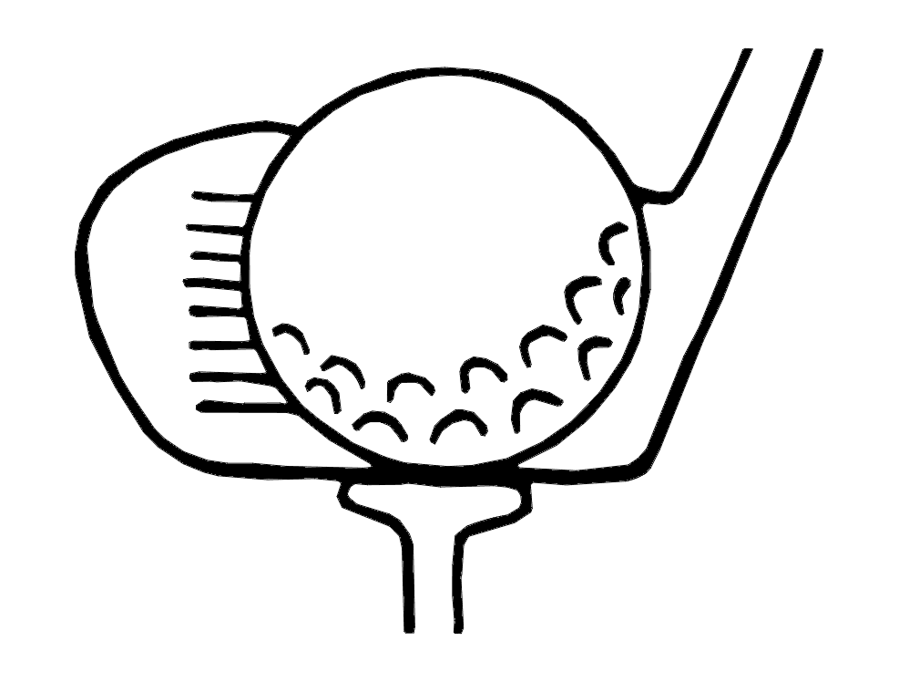 Golf Ball and Club Vector File for CNC Laser Cutting