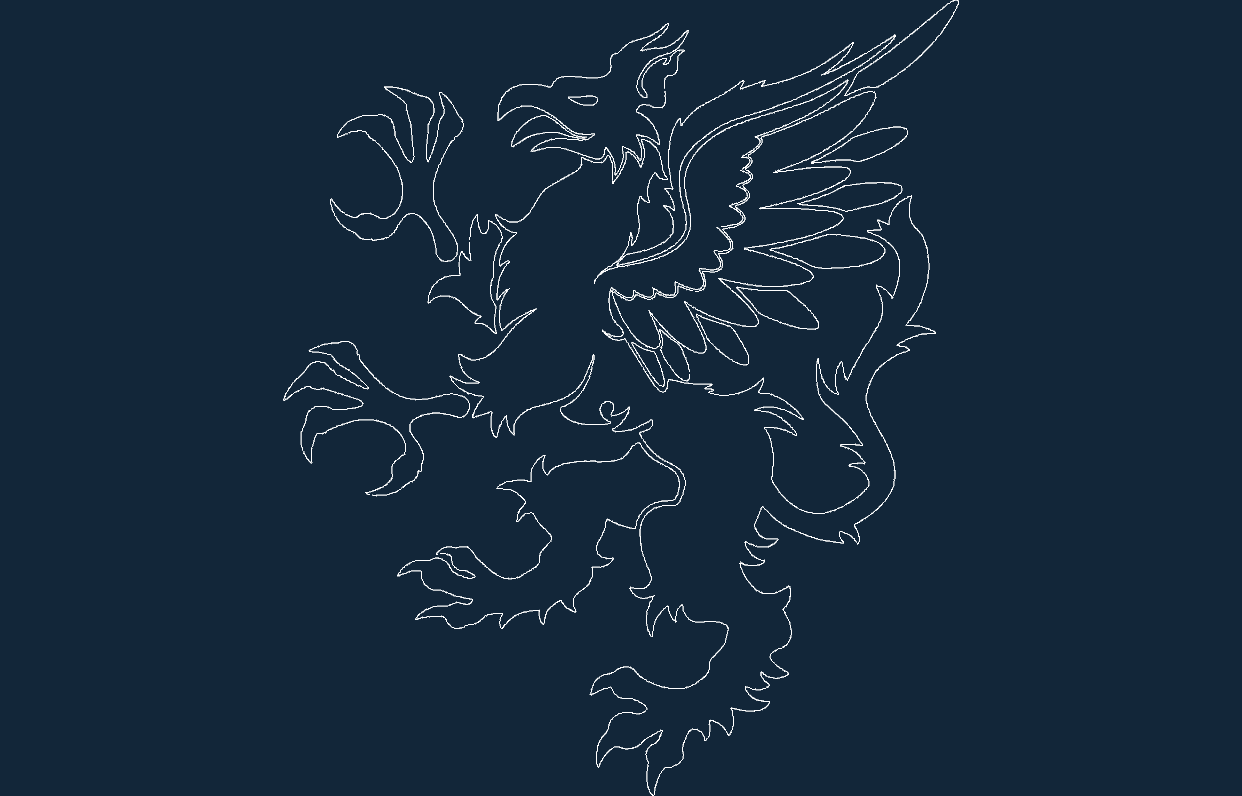 Griffin Heraldic Vector Design for Laser Cutting DXF