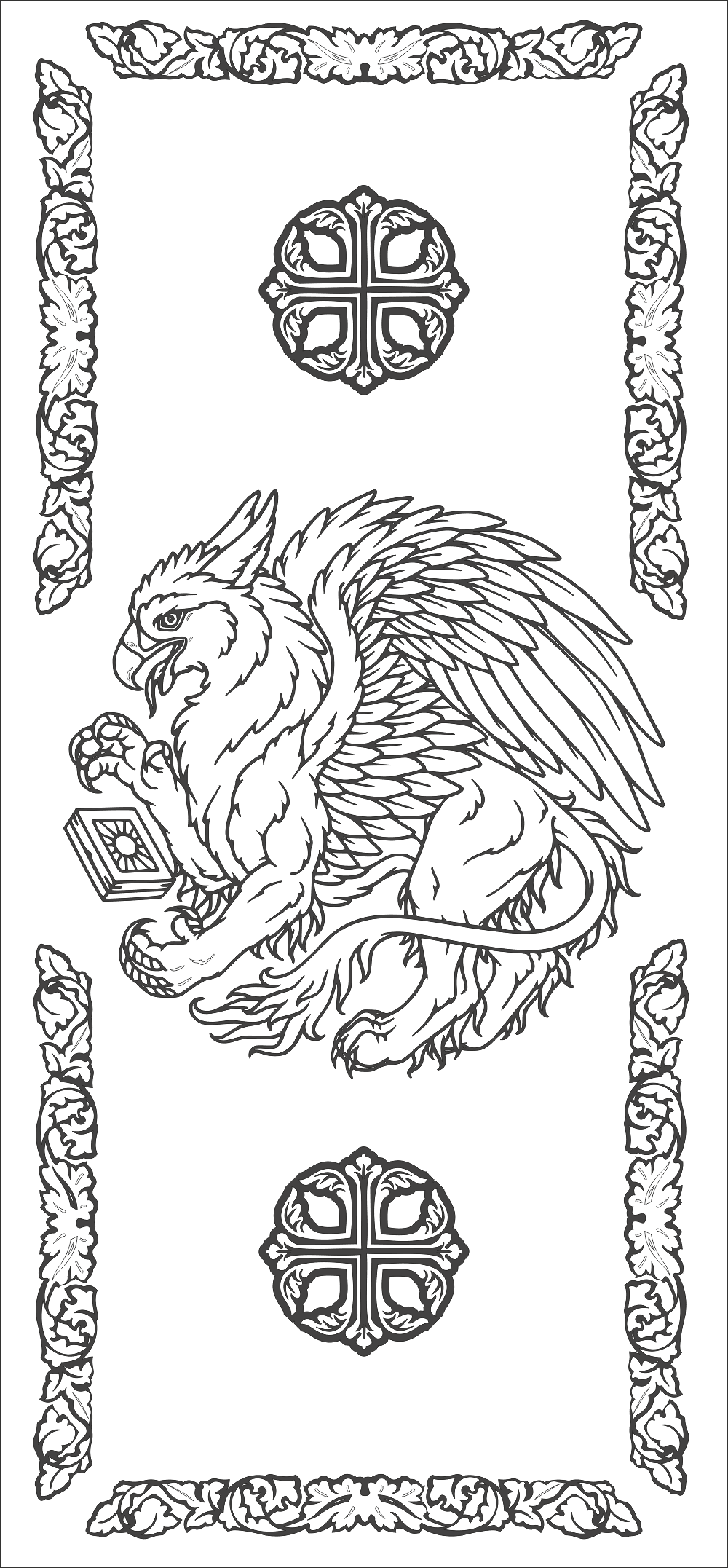 Griffin Mythical Creature Vector Design for CNC DXF