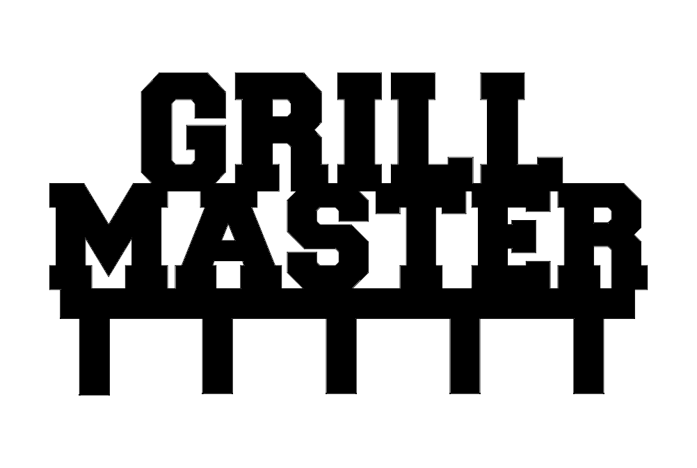 Grill Master Cake Topper Vector Design for Laser Cutting