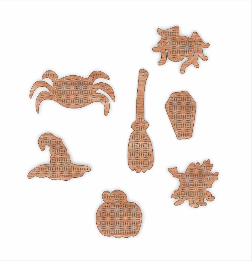 Halloween Bead Embroidery Bases Laser Cut Vector File