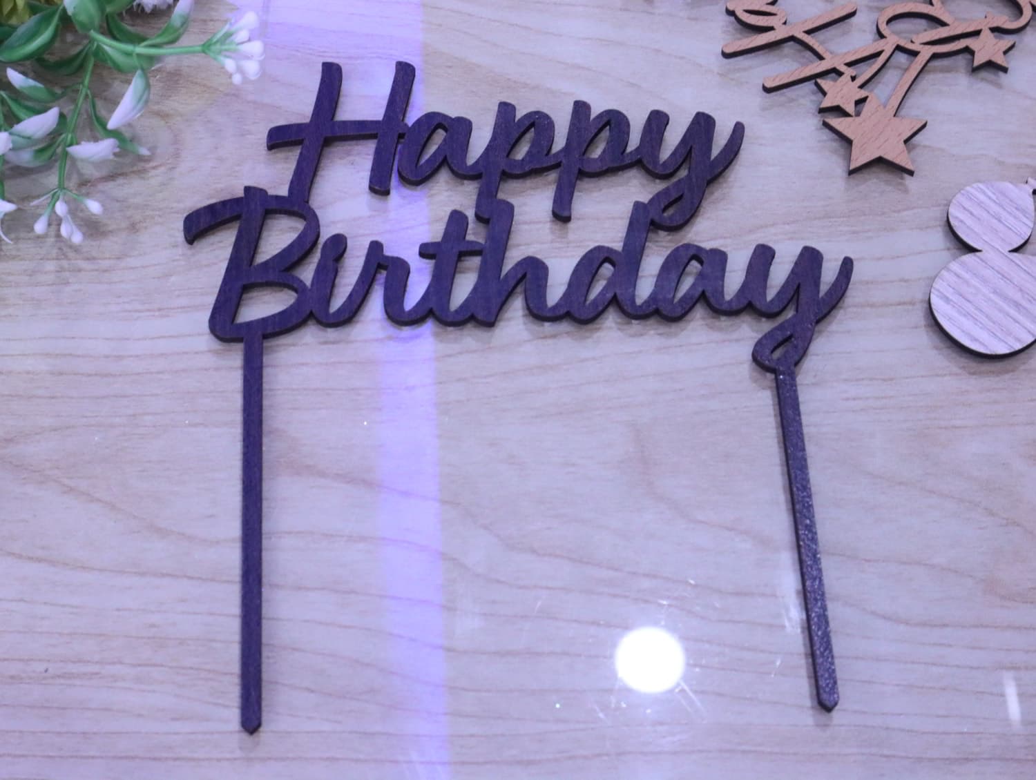 Happy Birthday Cake Topper Laser Cut Design Free Vector File