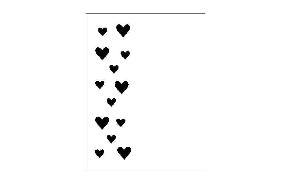 Heart Border Stencil Laser Cut Vector File