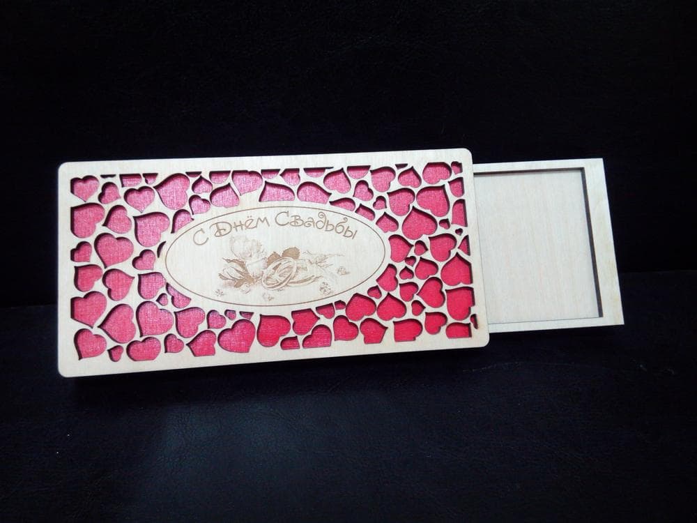 Heart Pattern Wedding Gift Box Laser Cut Vector File