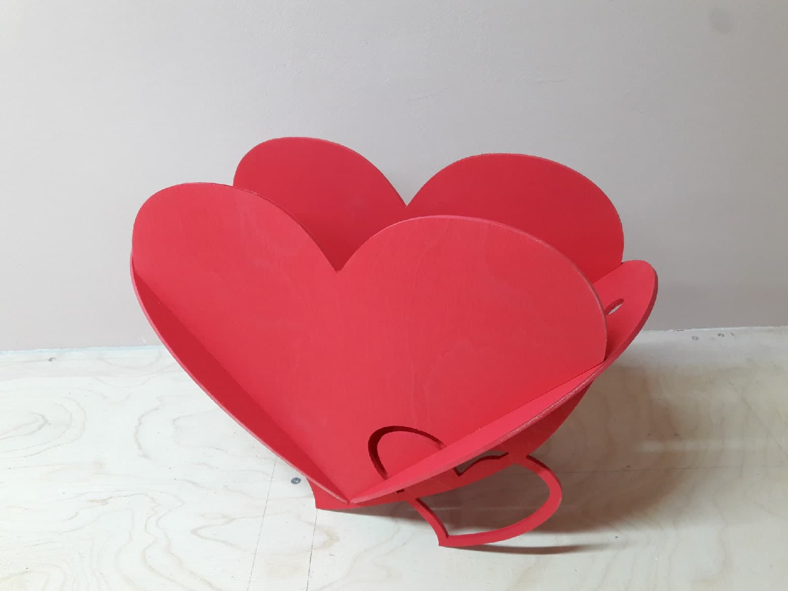 Heart Shape Basket Laser Cut Vector Plan (DXF, SVG, CDR)