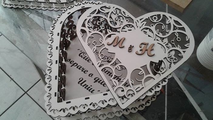 Heart Shaped Decorative Gift Box Vector Laser Cut File