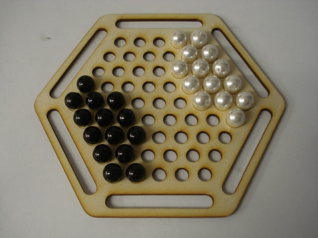 Hexagonal Abalone Strategy Board Game Laser Cut Vector File