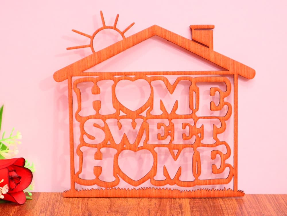 Home Sweet Home Wall Sign Laser Cut Vector File