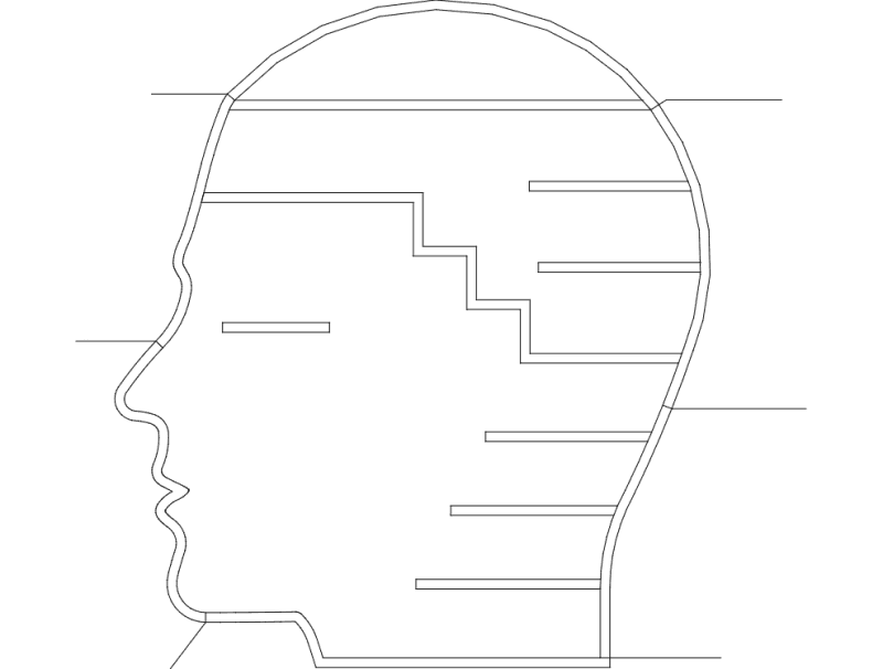 Human Head Wall Shelf Vector Design DXF File