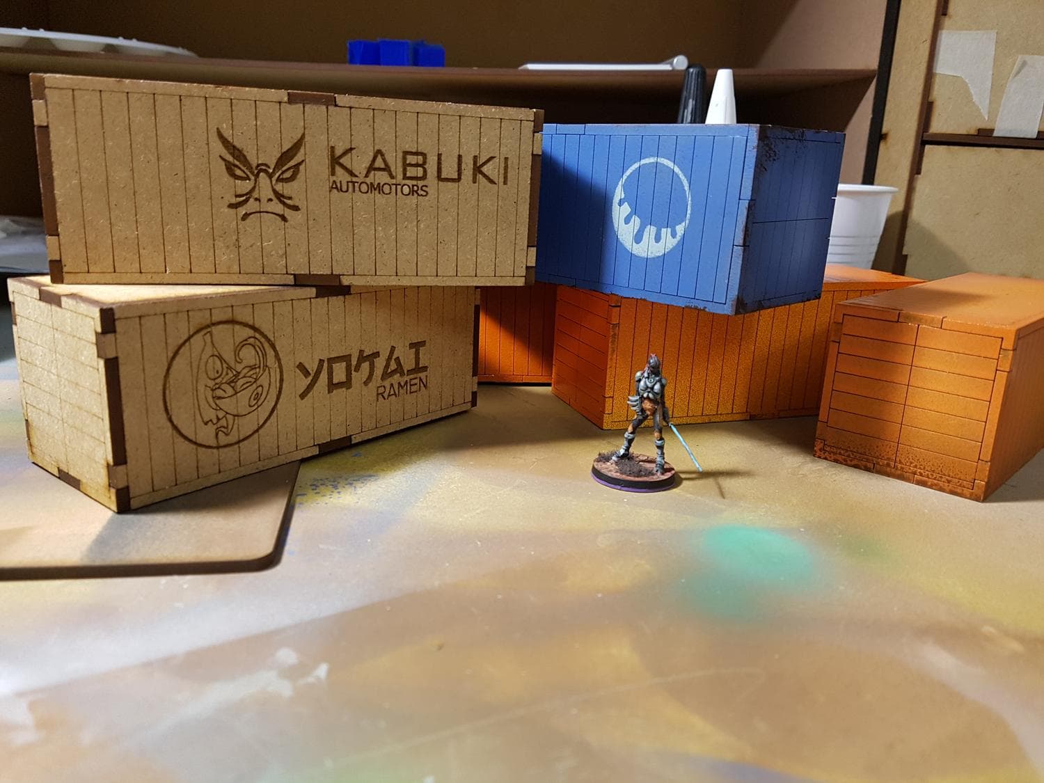 Industrial Shipping Container Laser Cut Vector Model DXF