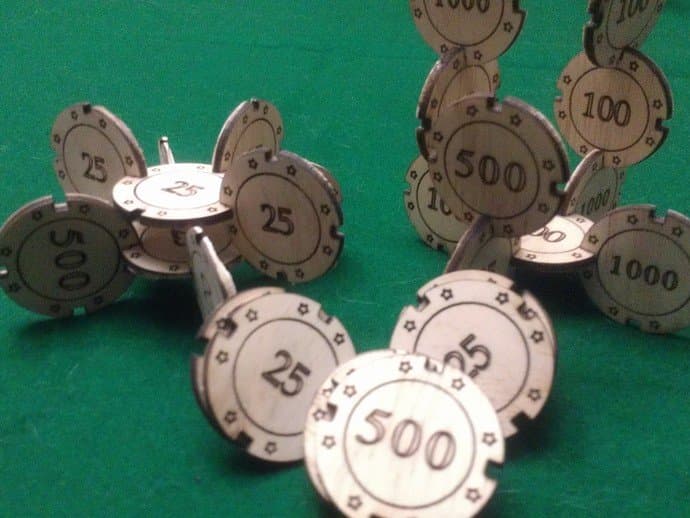 Interlocking Wooden Poker Chips Vector Files for Laser Cutting