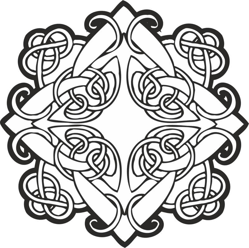 Intricate Celtic Knot Ornament Vector Design for Laser Cutting