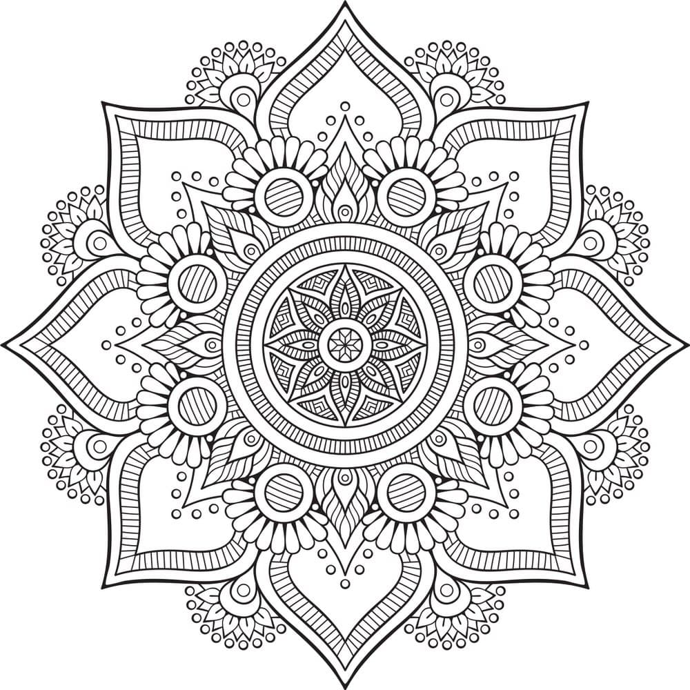 Intricate Floral Mandala Vector Design for Laser Cutting