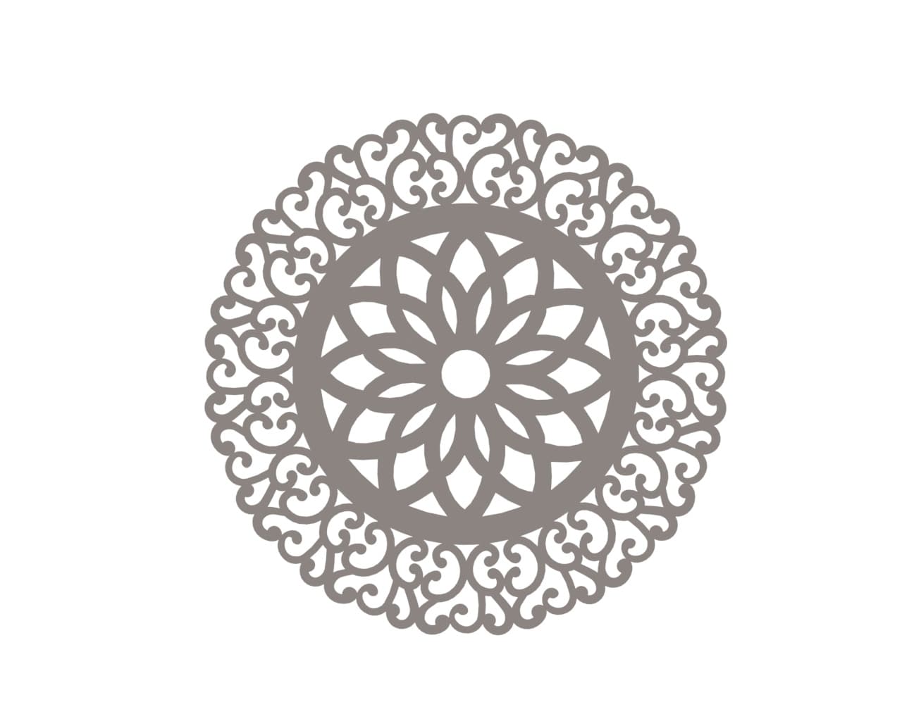 Intricate Ornamental Mandala Vector DXF File for Laser Cutting