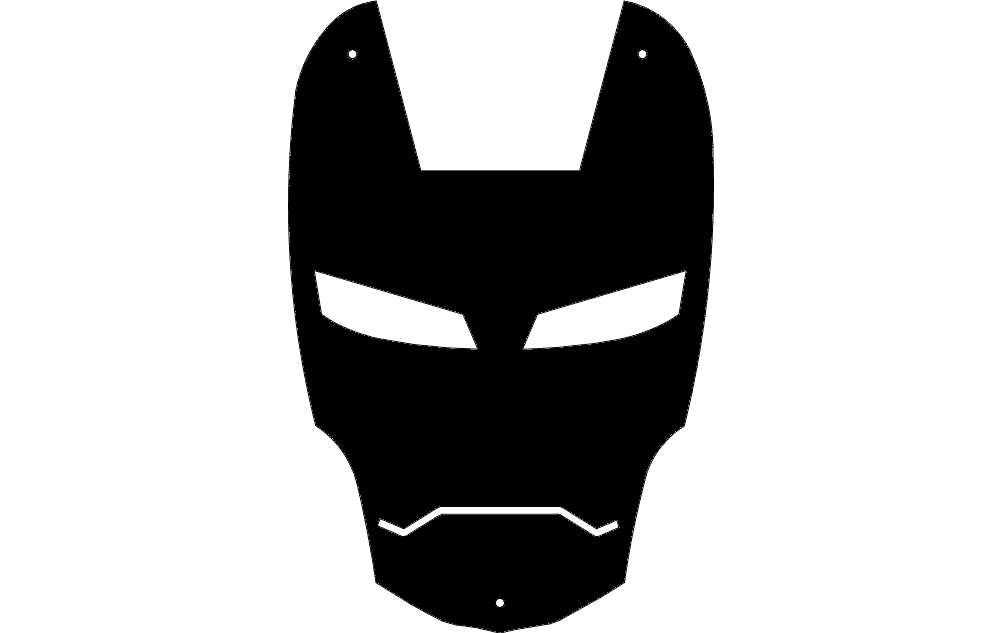 Iron Man Mask Wall Art Vector File for CNC DXF