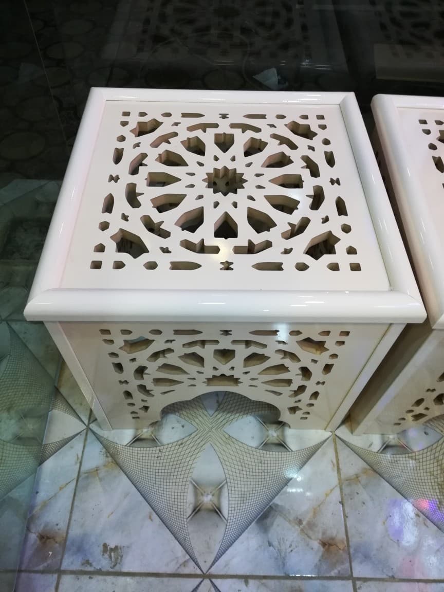 Islamic Geometric Pattern Decorative Stool Laser Cut Vector DXF