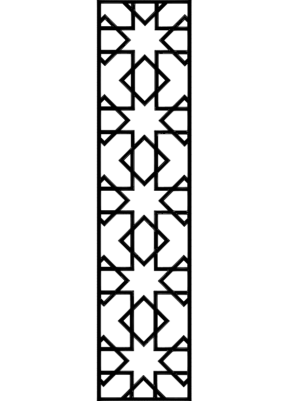 Islamic Geometric Pattern Room Divider Vector DXF File