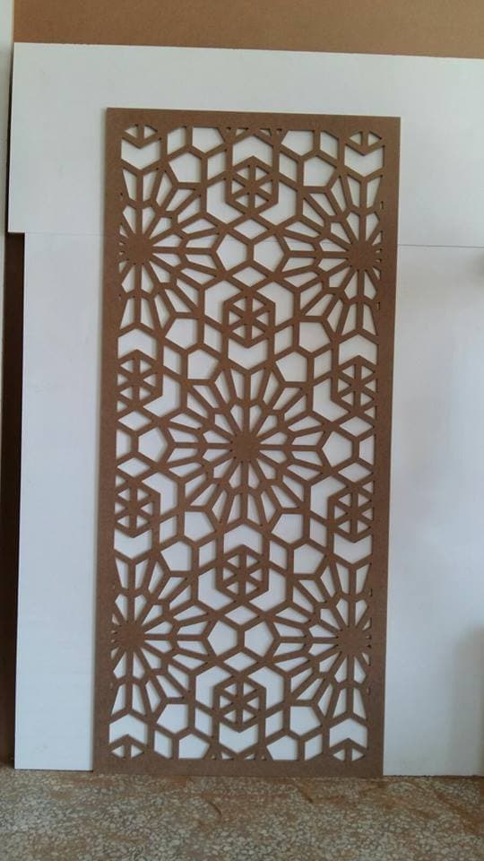 Islamic Geometric Room Divider Screen DXF Template