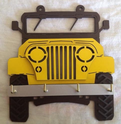 Jeep Off-Road Key Holder Laser Cut File Free Vector