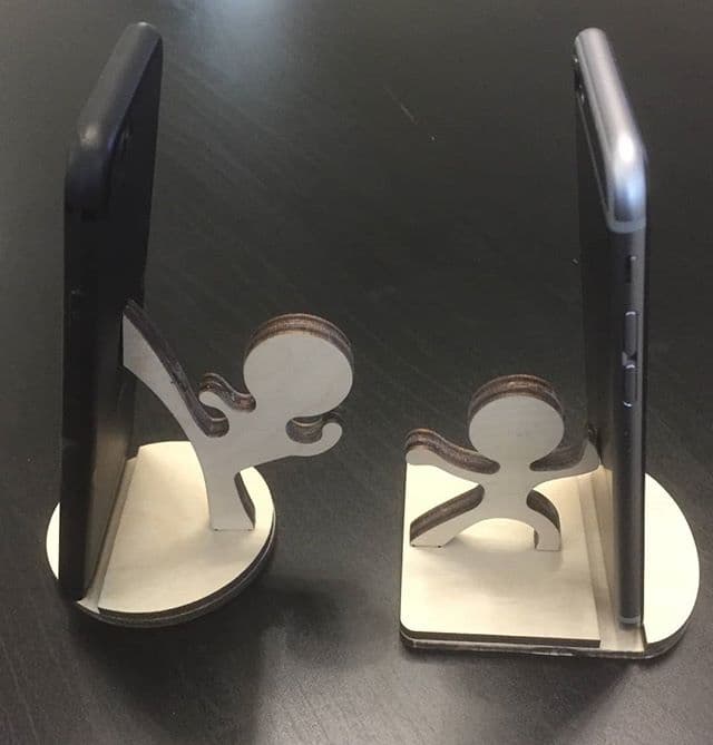 Karate Figure Phone Stand Laser Cut Vector File