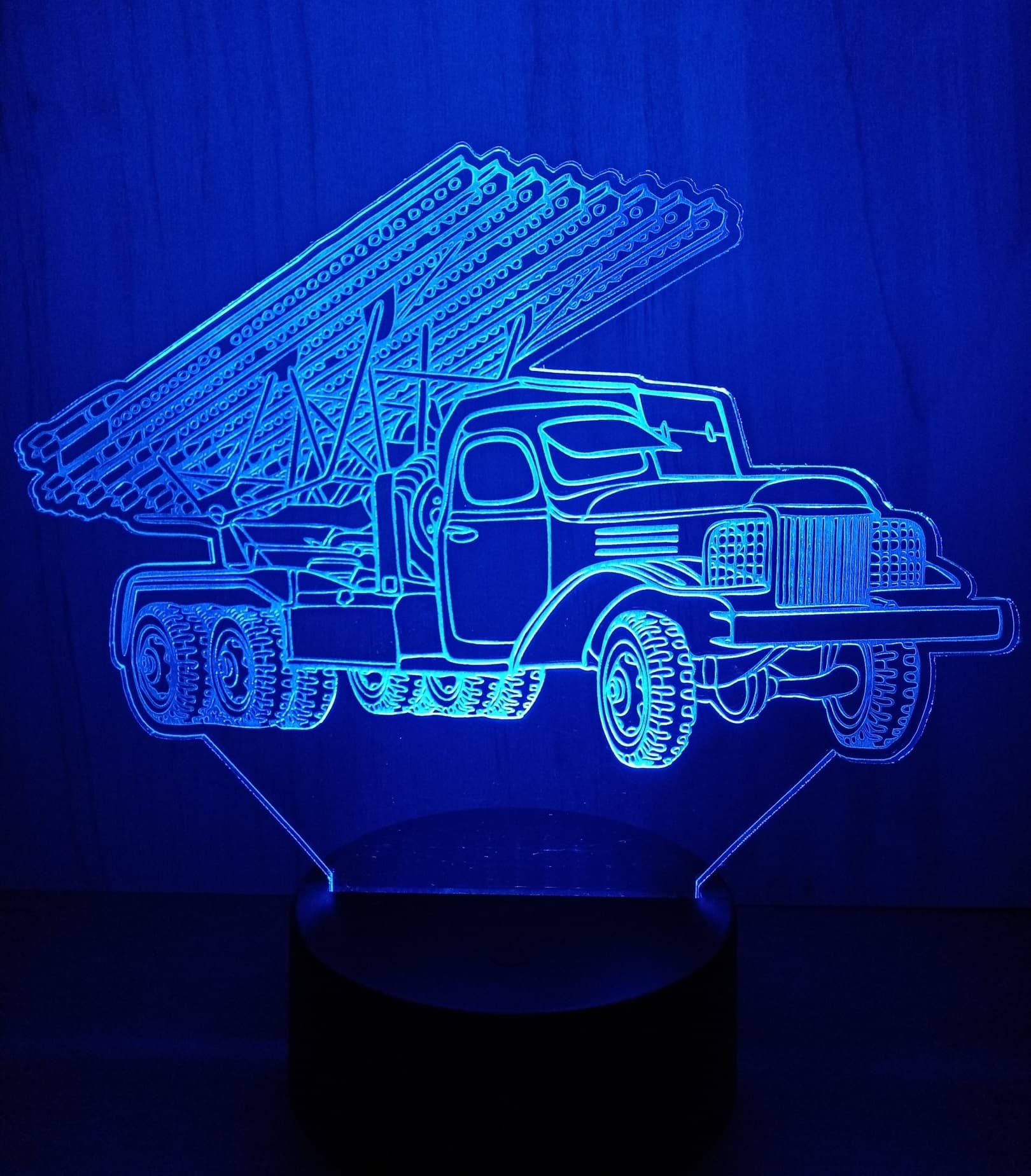 Katyusha Rocket Launcher 3D LED Lamp Laser Cut Vector File