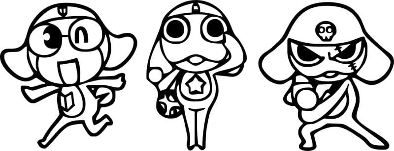 Keroro Gunso Cartoon Characters Vector for Laser Cutting