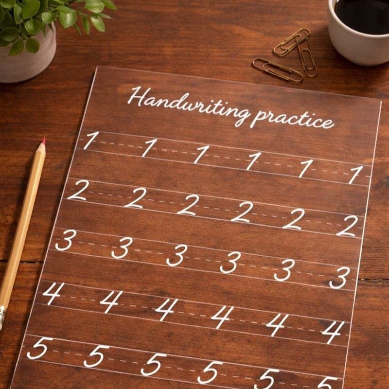 Kids Handwriting Practice Board Vector Laser Cut File