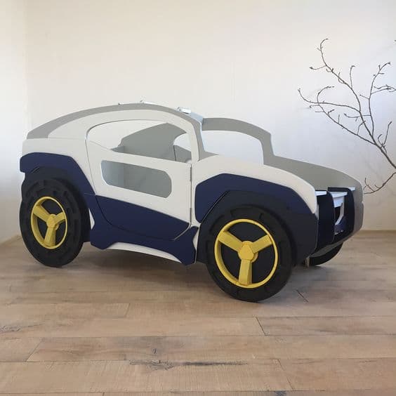 Kids Sporty Car Bed Laser Cut Vector Template