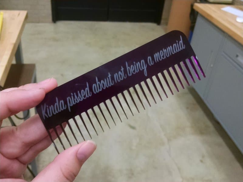 Kinda Pissed About Not Being a Mermaid Comb Laser Cut SVG