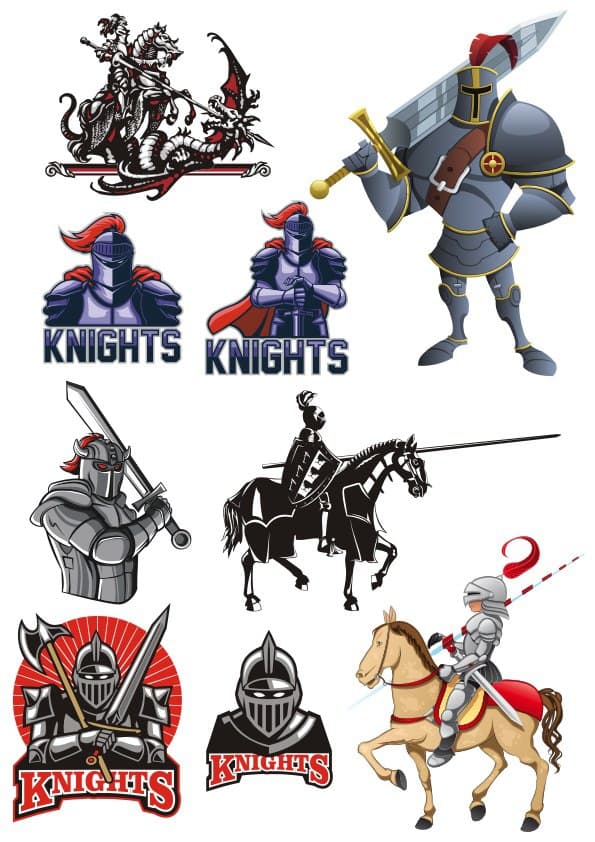 Knight and Warrior Vector Collection for Laser Cutting CDR