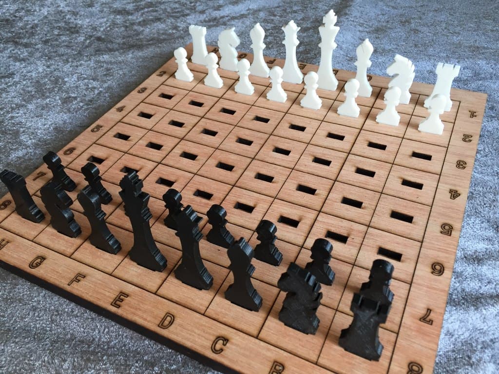 Laser Cut Chess Board Game SVG Vector File
