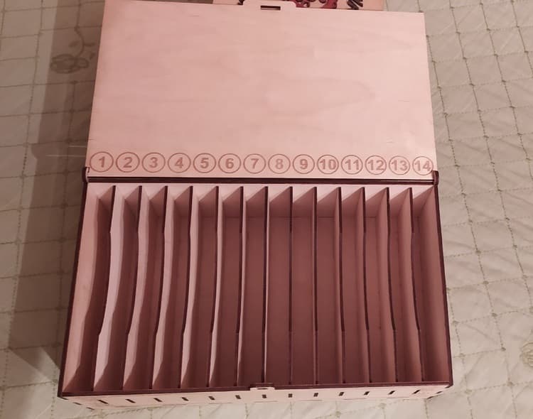 Laser Cut Classroom Phone Storage Organizer Box Vector File