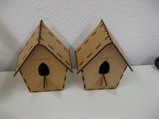Laser Cut Decorative Wooden Birdhouse DXF SVG CDR Template