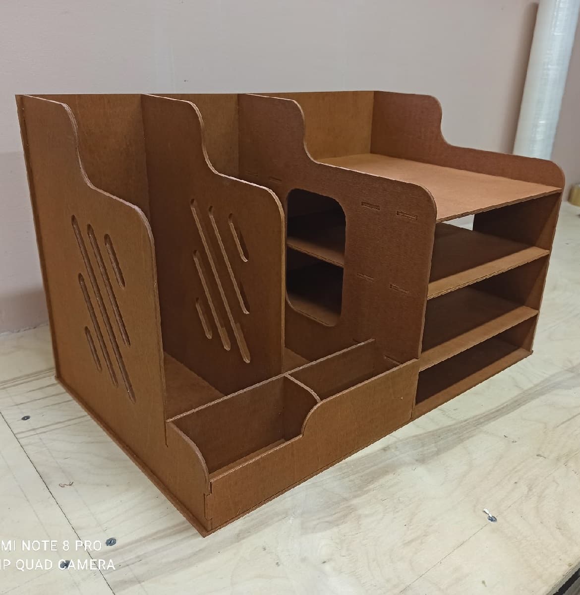 Laser Cut Desktop Organizer and Paper Tray Vector Plan